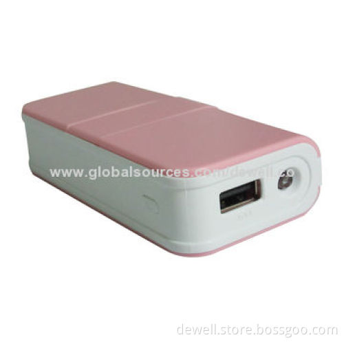 4000/5200mAh USB Cellphone Charger with Foldable Holder, 5V 1A Input, Strong LED Flashlight